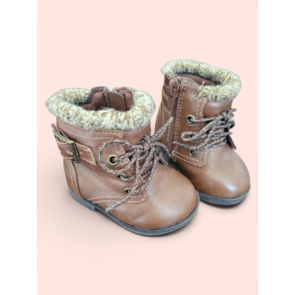 Baby Brown Zip Up Boots